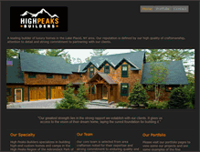 Tablet Screenshot of highpeaksbuilders.com